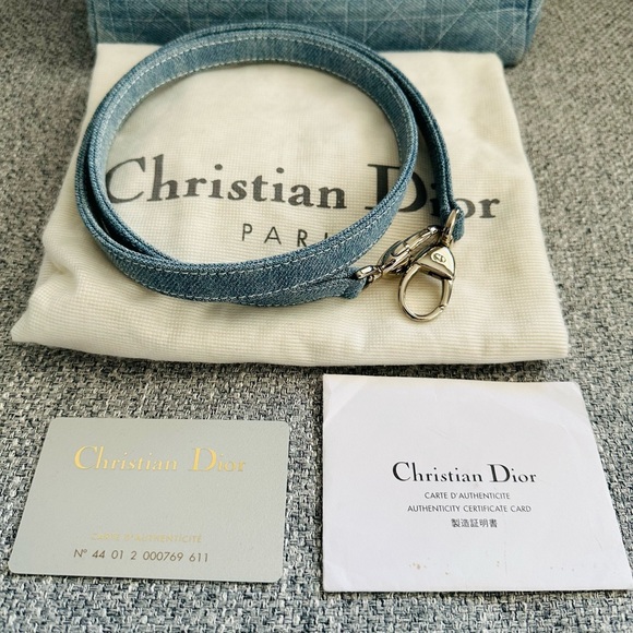 SOLD Christian Dior Lady Dior Cannage Denim Purse - Picture 3 of 15